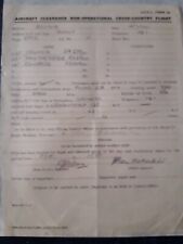 WW2 SPITFIRE. AIRCRAFT CLEARANCE C/COUNTRY FLIGHT AUTHORISATION. PILOT SIGNED for sale  FARNBOROUGH