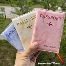 Capa de passaporte personalizada personalizada com nomes estojo de viagem para passaportes comprar usado  Enviando para Brazil