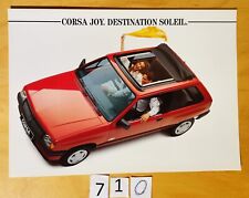 OPEL CORSA JOY Série spéciale suisse Prospectus 4 pages 3/1989 Fr comprar usado  Enviando para Brazil