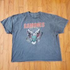 Camiseta masculina RAMONES Eagle Crest logotipo 2XL cinza oficial 1234 punk comprar usado  Enviando para Brazil
