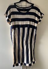 H&M Granatowa i kremowa w paski Krótki rękaw Dzianinowa sukienka sweter Rozmiar Small na sprzedaż  Wysyłka do Poland