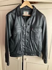 leather trucker jacket for sale  CHESTERFIELD