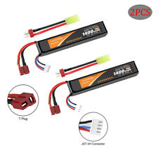 2x Airsoft 11.1V LiPo Stick bateria 1400mAh 30C com conector estilo Dean plugue T comprar usado  Enviando para Brazil