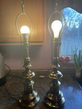 pair brass lamps tall 31 for sale  Union Mills