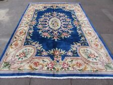 Used, Vintage Hand Made Art Deco Chinese Oriental Blue Wool Large Carpet 300x209cm for sale  Shipping to South Africa