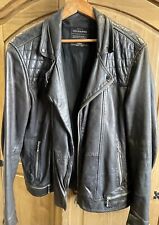 Allsaints black leather for sale  READING