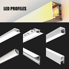 Usado, Perfis de LED canal de alumínio com difusor para luz de tira LED 1M 2M formato U/V comprar usado  Enviando para Brazil