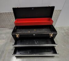 Vintage  3-Drawer  Tool Box Black Matte for sale  Shipping to South Africa