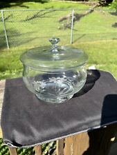 Vintage Etched Glass Clear Bowl Unmarked, used for sale  Shipping to South Africa