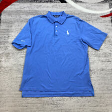 Ralph Lauren Polo Shirt Extra Large Blue White Big Pony 3 RLPC Rugby Pima Cotton for sale  Shipping to South Africa