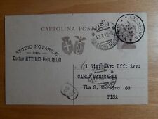 1923 intero postale usato  Pisa