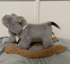 Pottery Barn Kids Elephant Rocker Rocking Toy Baby Shower Gift Plush Stain, used for sale  Shipping to South Africa