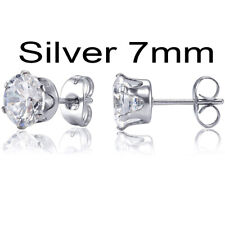 925 STERLING SILVER CUBIC ZIRCONIA STUD EARRINGS SOLID SILVER WOMENS for sale  Shipping to South Africa