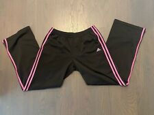 Pantalones de chándal Adidas negros para mujer - 3 rayas rosas, talla grande segunda mano  Embacar hacia Mexico