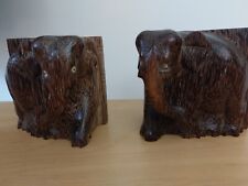 Wooden carved elephant for sale  Shipping to Ireland