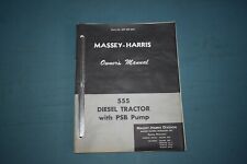 Massey Harris Diesel Tractor 555 With PSB Pump Owners Owner's Manual, used for sale  Canada
