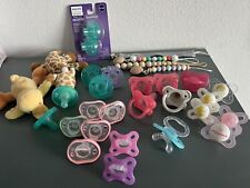 Lote de 25 chupetas variedade MAM Dr Brown Wubbanub Nanobebe Nuby Avent Chicco, usado comprar usado  Enviando para Brazil