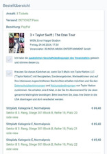Taylor swift ticket gebraucht kaufen  Berlin