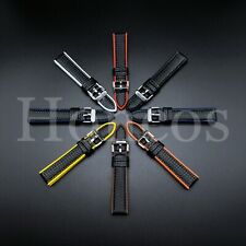 20 22 mm pulseira de relógio de borracha preta silicone fibra de carbono fivela vermelha nova EUA comprar usado  Enviando para Brazil