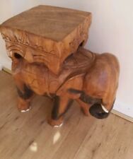 Carved wooden elephant for sale  WARRINGTON