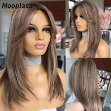 Brown Highlight Human Hair Wig 13x4 Lace Frontal Brown Body Wave Peruvian Hair  for sale  Shipping to South Africa