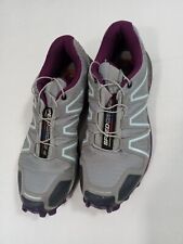 Zapatos para correr Salomon Speed Cross 4 Trail para mujer talla 6,5 púrpura gris segunda mano  Embacar hacia Argentina