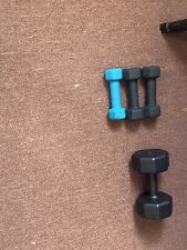 100lbs set 5 rubber dumbbell for sale  Brooklyn