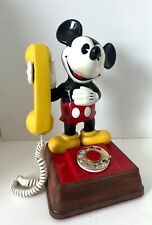 Vintage Mickey Mouse Walt Disney Rotary Dial Phone 70s w/original box WORKS! for sale  Brookline