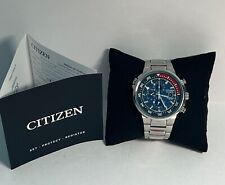 Usado, Citizen Eco-Drive Endeavor CA0440-51L relógio masculino 46mm S/aço cronógrafo mostrador azul comprar usado  Enviando para Brazil