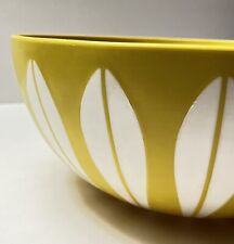VTG MCM Cathrineholm 11” Yellow Lotus Butterscotch Bowl Norway MCM DEKA 604 for sale  Shipping to South Africa