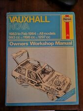 Haynes vauxhall nova for sale  LIVERPOOL