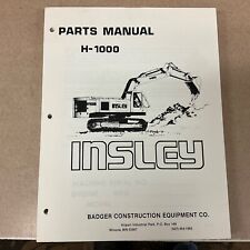 Insley 1000 parts for sale  Sugar Grove