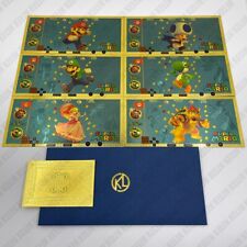 6 tarjetas de billete de color dorado de Super Mario Bros de juego clásico anime como regalo segunda mano  Embacar hacia Argentina