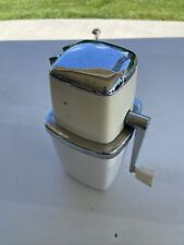 Vintage Swing Away Ice Crusher  Silver/chrome & White Hand Crank Model for sale  Shipping to South Africa