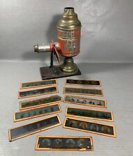 Antique Magic Lantern Ernst Plank German Glass Slide Projector with Slides for sale  Shipping to South Africa