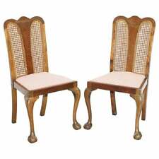 PAIR OF CIRCA 1940 BERGERE & FLAMED MAHOGANY CLAW & BALL FEET OCCASIONAL CHAIRS for sale  Shipping to South Africa