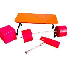 Used, 2010 Mattel WWE Wrestling Figure BARBELL & Breakaway Table Bench Accessory Lot for sale  Shipping to South Africa