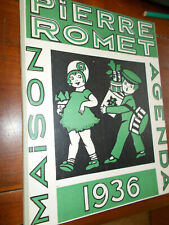 Używany, Maison Pierre Romet-Agenda 1936-Collections. na sprzedaż  Wysyłka do Poland