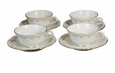 VTG Rorstrand Sveriges Demi Tea Cups and Saucers Set of 4 White and Gold Trim for sale  Shipping to South Africa