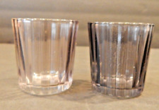 2 castiçais votivos de vidro esfumaçado e transparente Tealight - nervuras curvas - 2,25x2,25 comprar usado  Enviando para Brazil