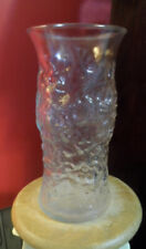 E O BRODY vaso de vidro transparente vintage meados do século 9 3/8" de altura design texturizado 3D comprar usado  Enviando para Brazil