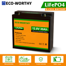 ECO-WORTHY 12V 30Ah LiFePO4 Li Battery 384Wh 3000+ cycles for RV Boat for sale  Shipping to South Africa