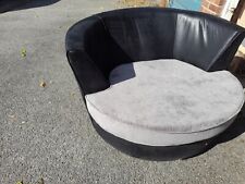 Black and  grey Swivel sofa cuddle chair for sale  DONCASTER