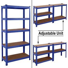 5 Tier Heavy Duty Steel Racking Garage Shelving Storage Racks Shelf Metal Unit, used for sale  Shipping to South Africa