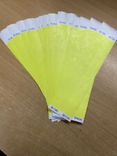 Yellow tyvek wristbands for sale  SKEGNESS