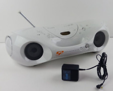Rádio portátil Sony ZS-XN30 AM/FM CD MP3 Boombox branco para reparo (funciona principalmente) comprar usado  Enviando para Brazil