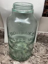 Vintage Green Horlicks 1/2 Gallon Malted Milk jar Racine Wi. for sale  Shipping to South Africa