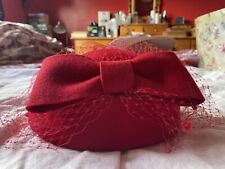 red pillbox hat for sale  READING