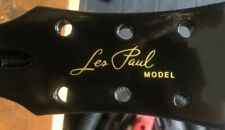 Adesivo de cabeçote de guitarra Gibson Les Paul, vinil cortado, tamanho OEM, ouro metálico comprar usado  Enviando para Brazil