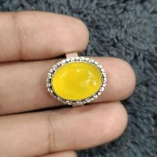 925 Sterling Silver Ring Yellow Sapphire Handmade Statement Lovely Ring HM1237 for sale  Shipping to South Africa